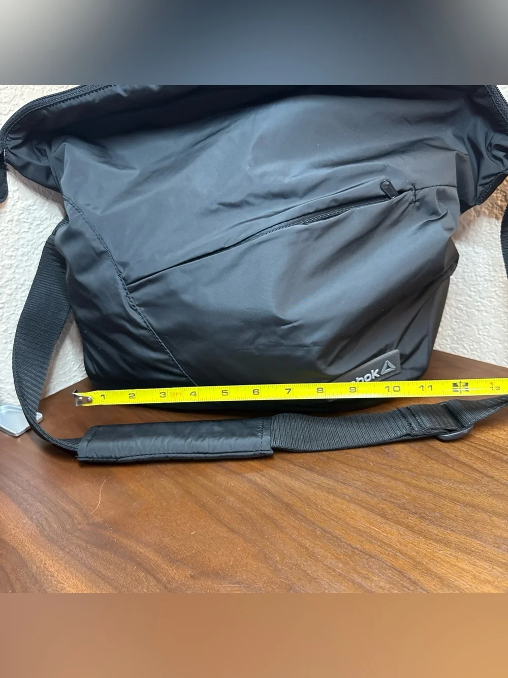 Reebok Classic Foundation Grip Nylon Black Sports Shoulder Bag Gym Lightweight